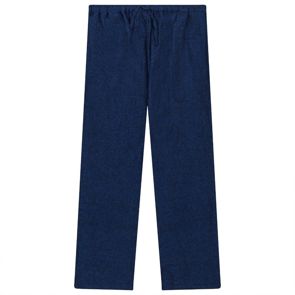 Plain Cotton Thai Fisherman Pants Lounge Loose Casual Yoga Hippie blue Trousers